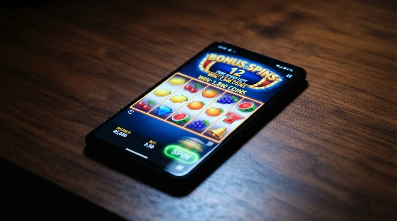 Rozhraní online automatu s tlačítkem „Free Spins“ a panelem zobrazujícím počet zbývajících zatočení