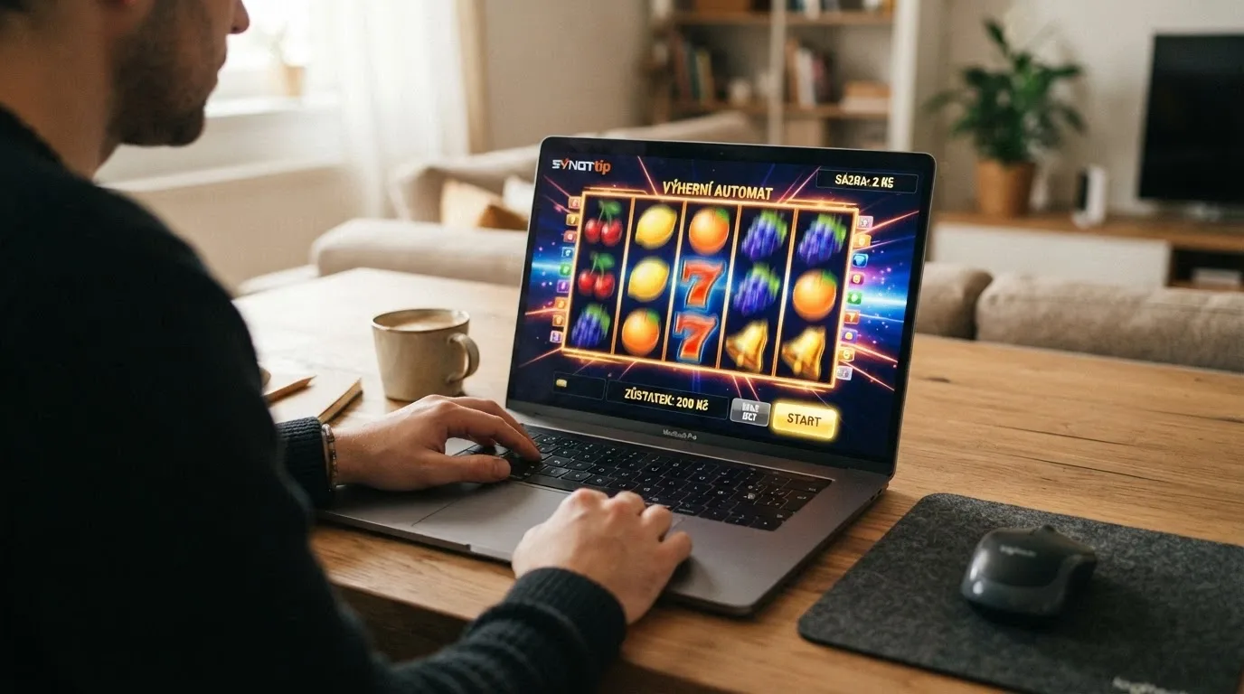 Roztočené válce online automatu s viditelnou sázkou a zůstatkem na kontě