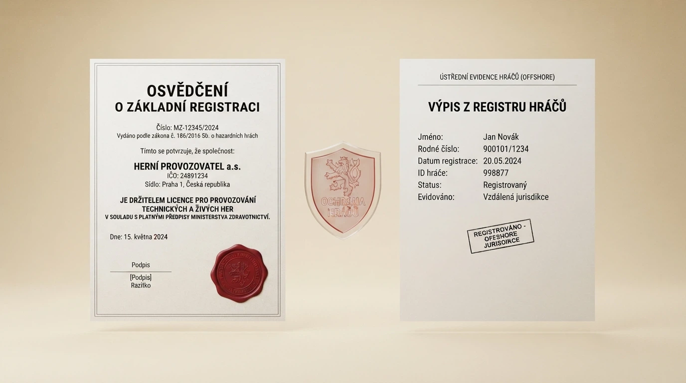Úřední dokument s razítkem MF ČR vedle loga Curaçao a Anjouan