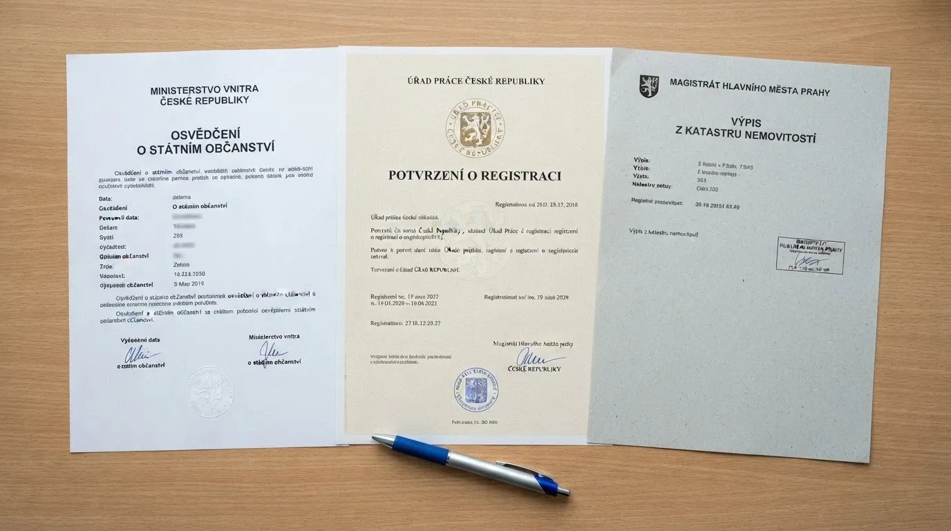 Srovnání tří licenčních dokumentů — MF ČR, Curaçao a Anjouan — položených vedle sebe