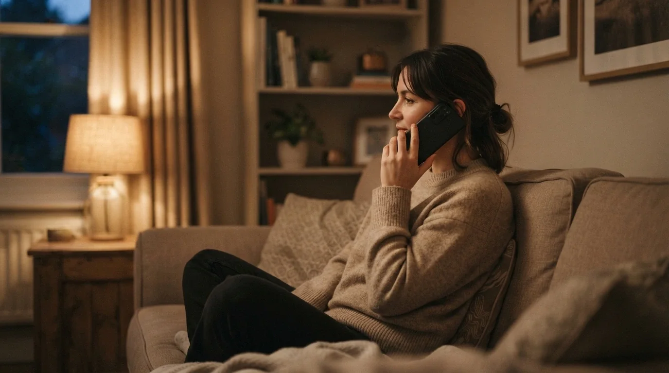 Hráč telefonující na nonstop linku pomoci