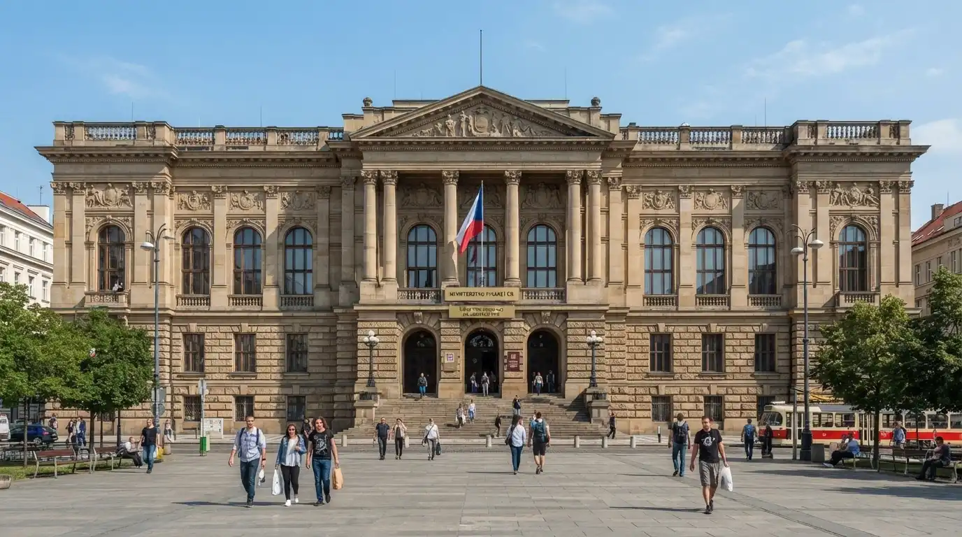 Budova Ministerstva financí ČR, které vydává licence provozovatelům hazardních her