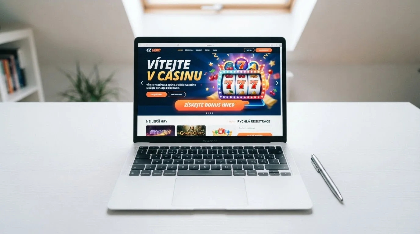 Domovská stránka nového online casina s uvítací nabídkou free spinů