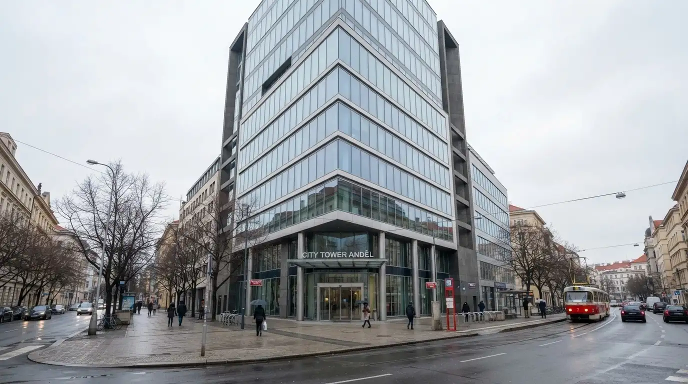 Administrativní budova v pražské Washingtonově ulici — sídlo společnosti ADELL TRADING a.s.